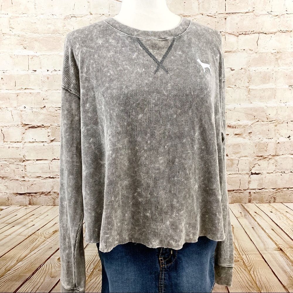 PINK Victoria’s Secret thermal acid wash shirt
